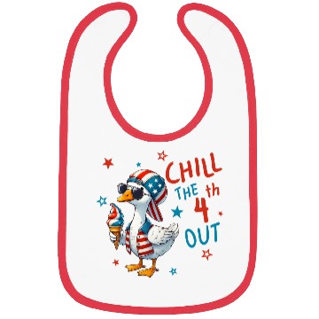 Discover 4th of July Goose Chill the 4th out Bibs