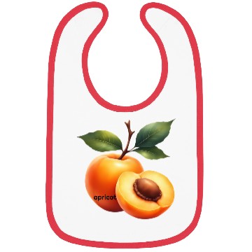 Discover Apricot branch with green leaves Bibs