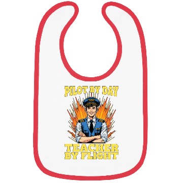 Discover Flight Instructor Pilot By Day Aviation Teacher Bibs