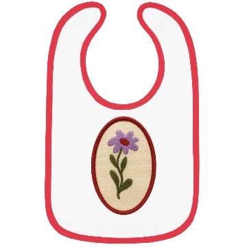 Discover Vintage Embroidered Flower Print Bibs