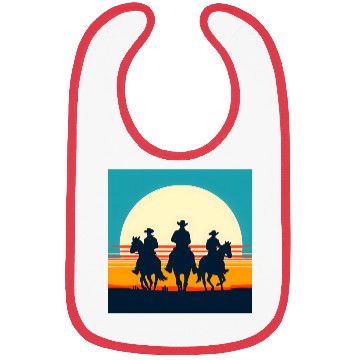 Discover Wild West Sunset Cowboy Bibs