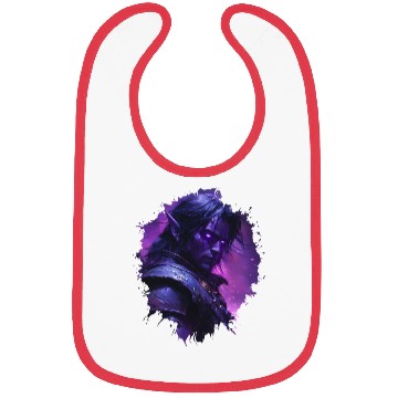 Discover Dark Elf Warrior with Glowing Purple Eyes Bibs