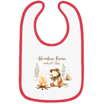 Discover Adventure Brews Bear - Cozy Camp Night Bibs