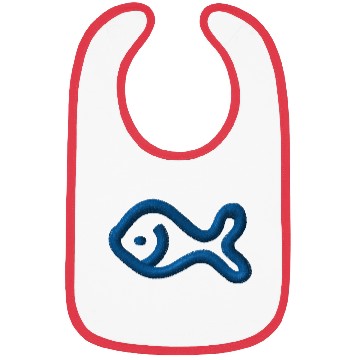 Discover Fish embroidered Bibs