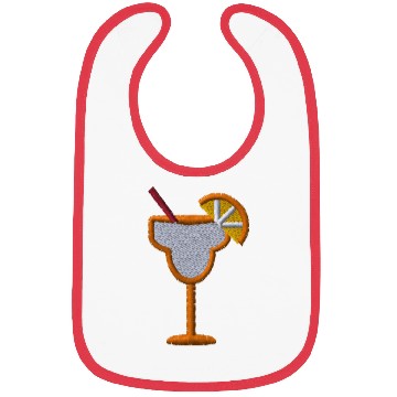 Discover Cocktail orange embroidered Bibs