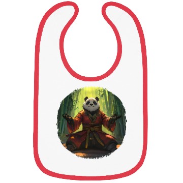 Discover Meditating Panda In Bamboo Forest With Zen Energy Bibs