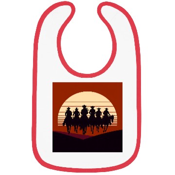 Discover Western Silhouette Sunset Bibs