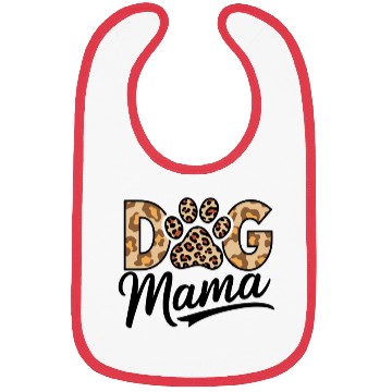Discover Dog Lover Leopard Print Paw Bibs