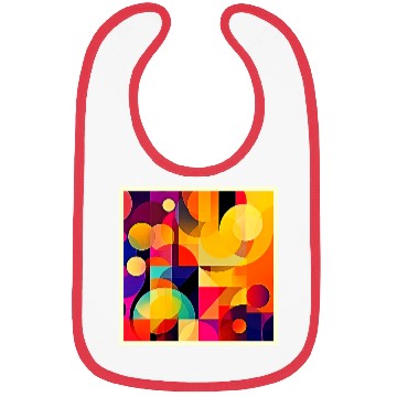Discover Vibrant Geometric Harmony Bibs