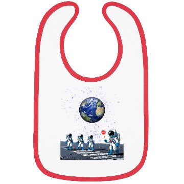 Discover Space Crossing Moon Walk Bibs