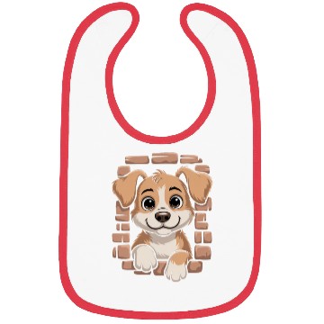 Discover Cute Dog With Big Eyes Bibs