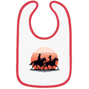 Discover Equestrian Sunset Silhouette Bibs