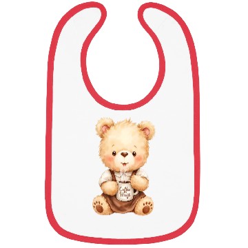 Discover Coffee Hugs - Cute Bear Cub & Cozy Drink Bibs