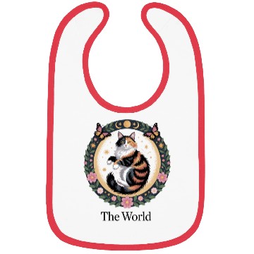 Discover The World Tarot Cat Illustration Bibs