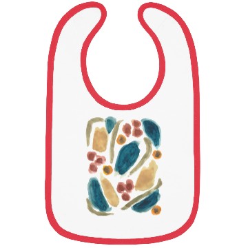 Discover Pastel Abstract Watercolor Shapes Bibs