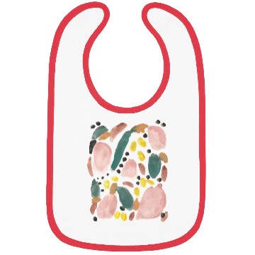 Discover Pastel Abstract Watercolor Shapes Pattern Bibs