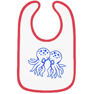Discover 2 Octopus friends Two fighting enemies Rivals Team Bibs