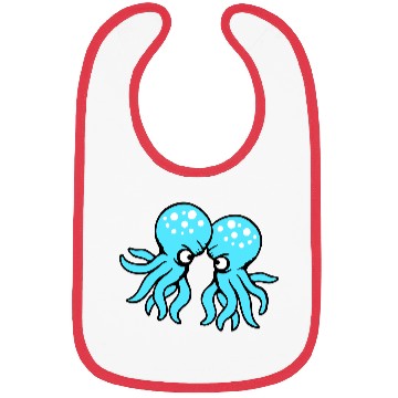 Discover 2 Octopus friends Two fighting enemies Rivals Team Bibs
