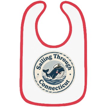 Discover Connecticut Whale Captain Design Bibs