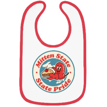 Discover Great Lakes Charm Michigan Mitten Vintage Style Bibs