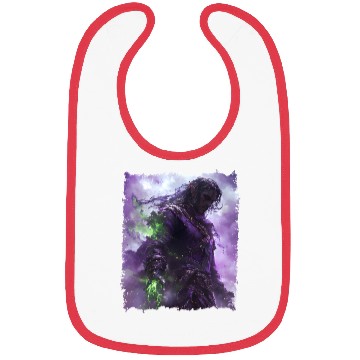 Discover Shadow Elf with Purple Aura and Magic Power Bibs