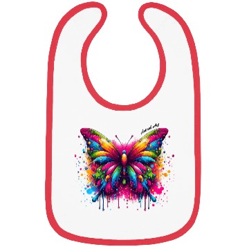 Discover Vibrant Psychedelic Butterfly Artwork Bibs