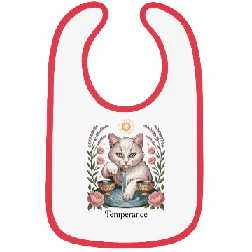 Discover Temperance Tarot Cat Card Art Bibs