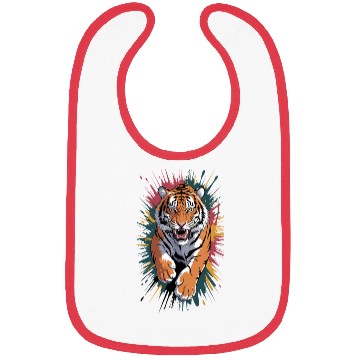Discover Majestic Tiger Splash Art Bibs