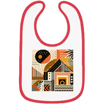 Discover Vibrant Geometric Shapes Bibs