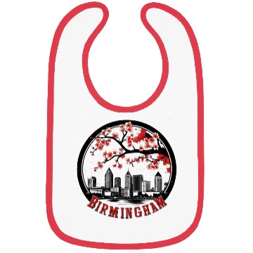 Discover Birmingham City Albm skyline USA Bibs