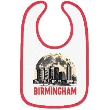 Discover Birmingham City Albm Skyline Full Moon Bibs