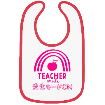 Discover Teacher Mode Boho Apple Pink Bibs