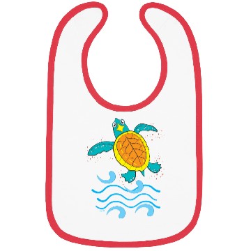Discover Cute Hawksbill Baby Sea Turtle Bibs