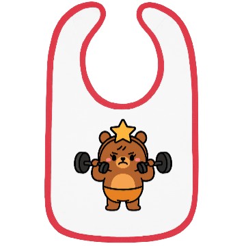 Discover Built Different Bear Quirky Workout Character Bibs