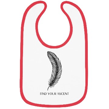 Discover Feather Saying Quote Find Your Ascent Bibs