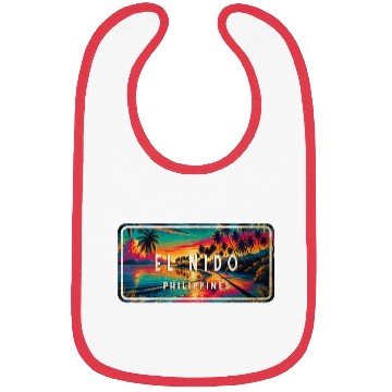 Discover El Nido - Tropical Retro Sign Bibs