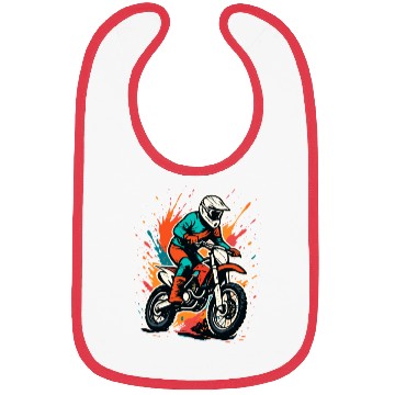Discover Motocross Rider Splash Art Bibs