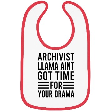 Discover Archivist Funny Gift Archivist Llama Lover Bibs