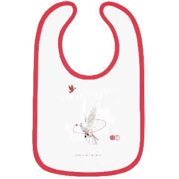 Discover Dove with Globe and Inspirational Quote Bibs