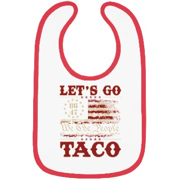 Discover Let’s Go Taco American Flag Bibs
