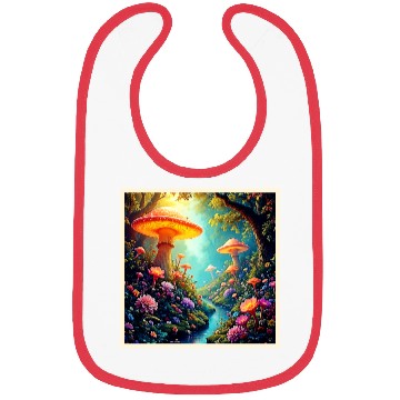 Discover Enchanted Mushroom Forest Dream Bibs