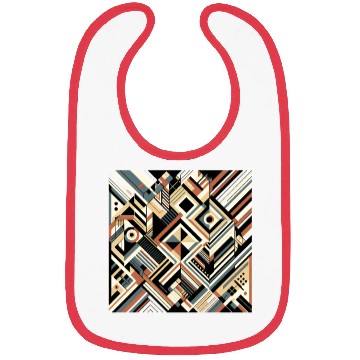 Discover Earthy Geometric Pattern Bibs