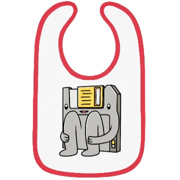 Discover Computer Disc Floppy Disk Bibs