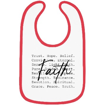 Discover Faith Words Religious Christian Bibs