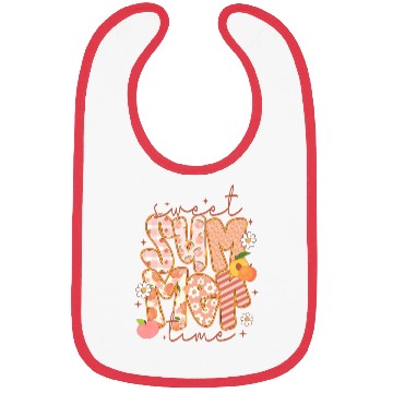 Discover Sweet Summer Time Preppy Peach Bibs