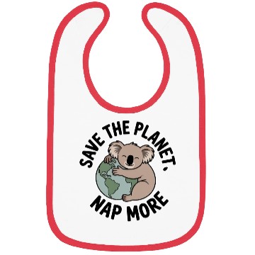 Discover Save The Planet Nap More Koala Art Bibs