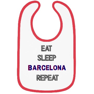 Discover Eat Sleep Barcelona Repeat Bibs