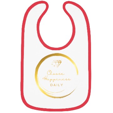 Discover Choose Happiness Luxury Design - Gold Empowerment Bibs