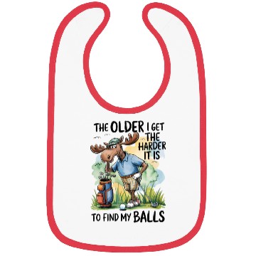 Discover Funny Golf Moose Quote Bibs