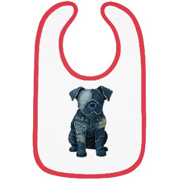 Discover Cute Denim Patchwork Art Dog Bibs